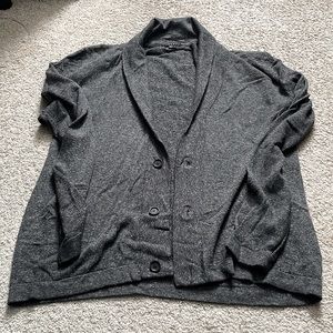 Theory shawl collar cardigan - charcoal Oreo